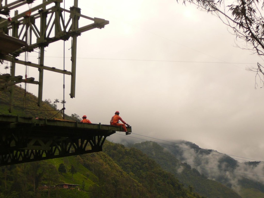 Construction works for the new tunnel at Alto de la Linea